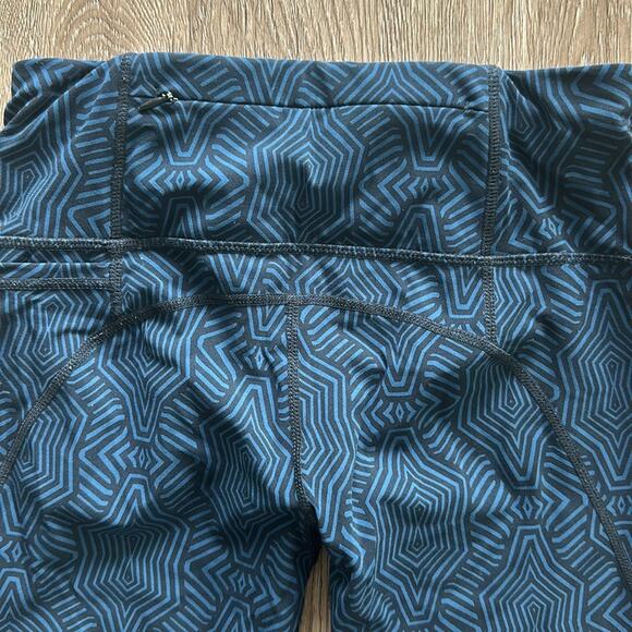 Sweaty Betty Power Leggings XS Blue Black Print High Rise Workout Pants - Picture 6 of 8